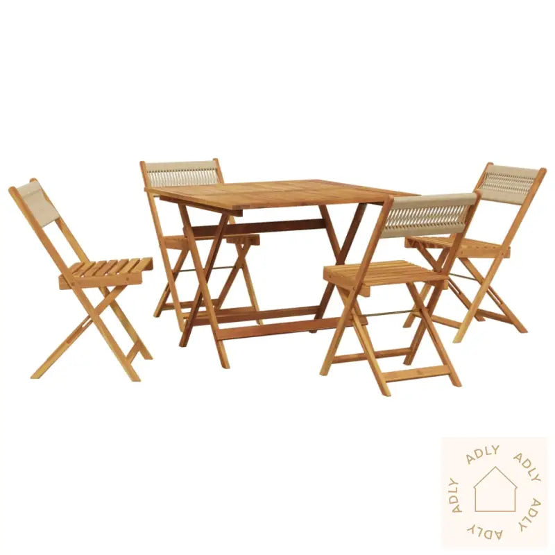 Hagespisegruppe 5 Deler Beige Polypropylen Og Heltre