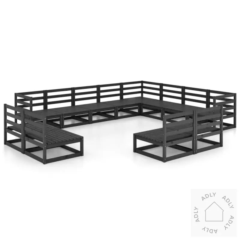 Hagesofagruppe 12 Deler Svart Heltre Furu