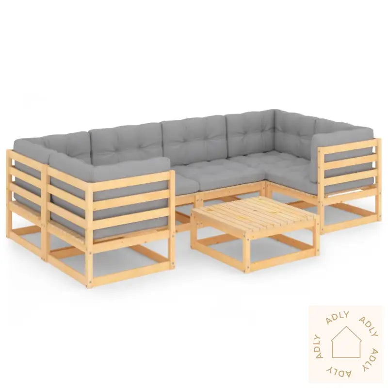 Hagesofagruppe Med Puter 7 Deler Heltre Furu