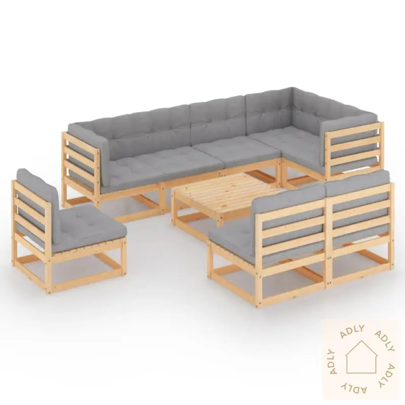 Hagesofagruppe Med Puter 9 Deler Heltre Furu