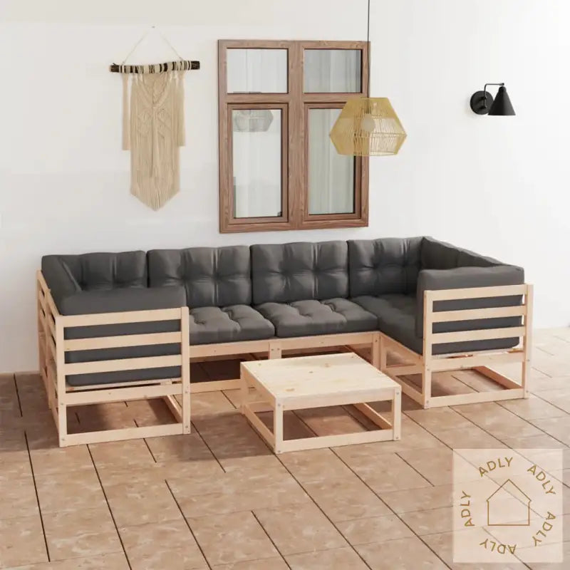 Hagesofagruppe Med Puter 7 Deler Heltre Furu