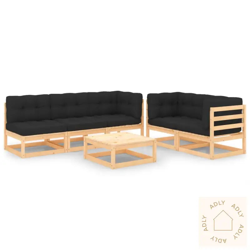 Hagesofagruppe Med Puter 6 Deler Heltre Furu