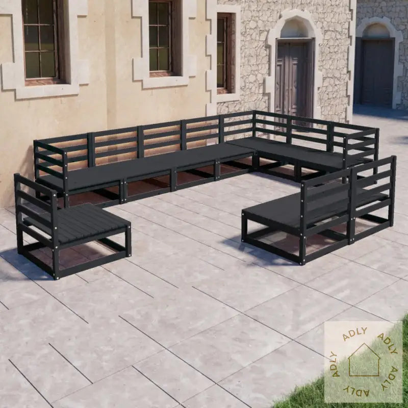 Hagesofagruppe 10 Deler Svart Heltre Furu