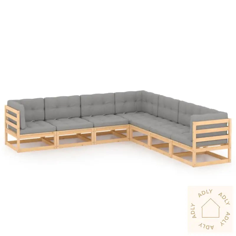 Hagesofagruppe Med Puter 7 Deler Heltre Furu