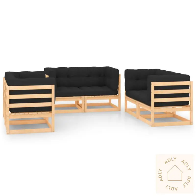 Hagesofagruppe Med Puter 6 Deler Heltre Furu