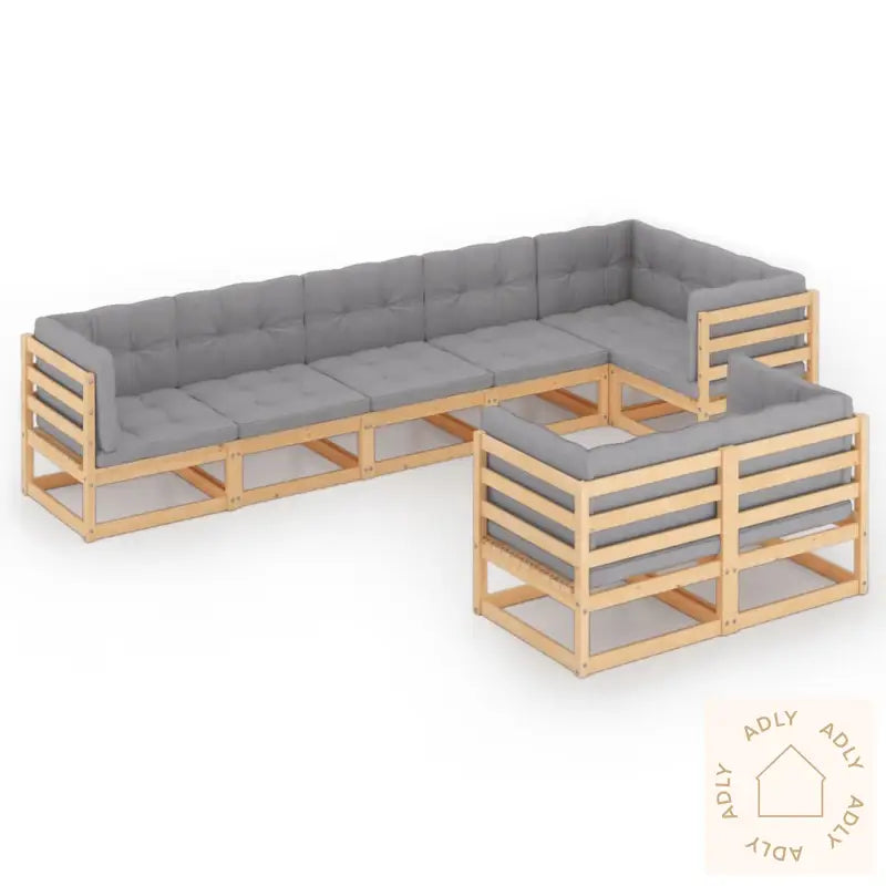 Hagesofagruppe Med Puter 8 Deler Heltre Furu