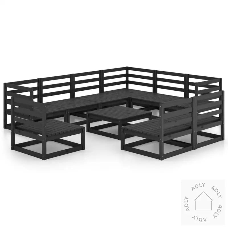 Hagesofagruppe 10 Deler Svart Heltre Furu