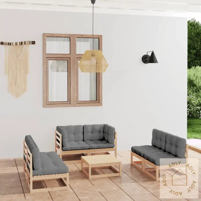 Hagesofagruppe Med Puter 7 Deler Heltre Furu