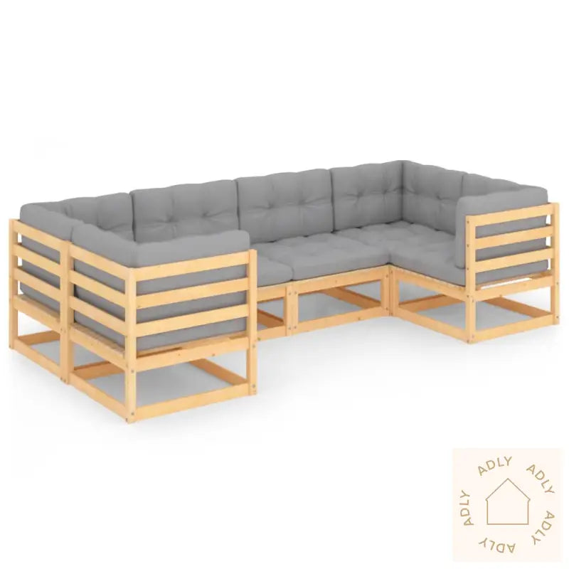 Hagesofagruppe Med Puter 6 Deler Heltre Furu
