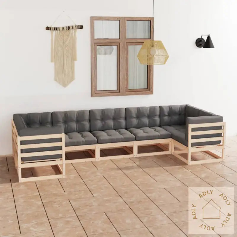 Hagesofagruppe Med Puter 7 Deler Heltre Furu