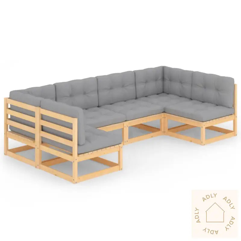 Hagesofagruppe Med Puter 6 Deler Heltre Furu