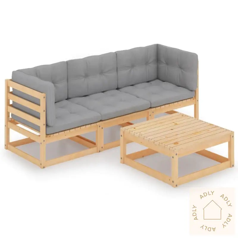 Hagesofagruppe Med Puter 4 Deler Heltre Furu