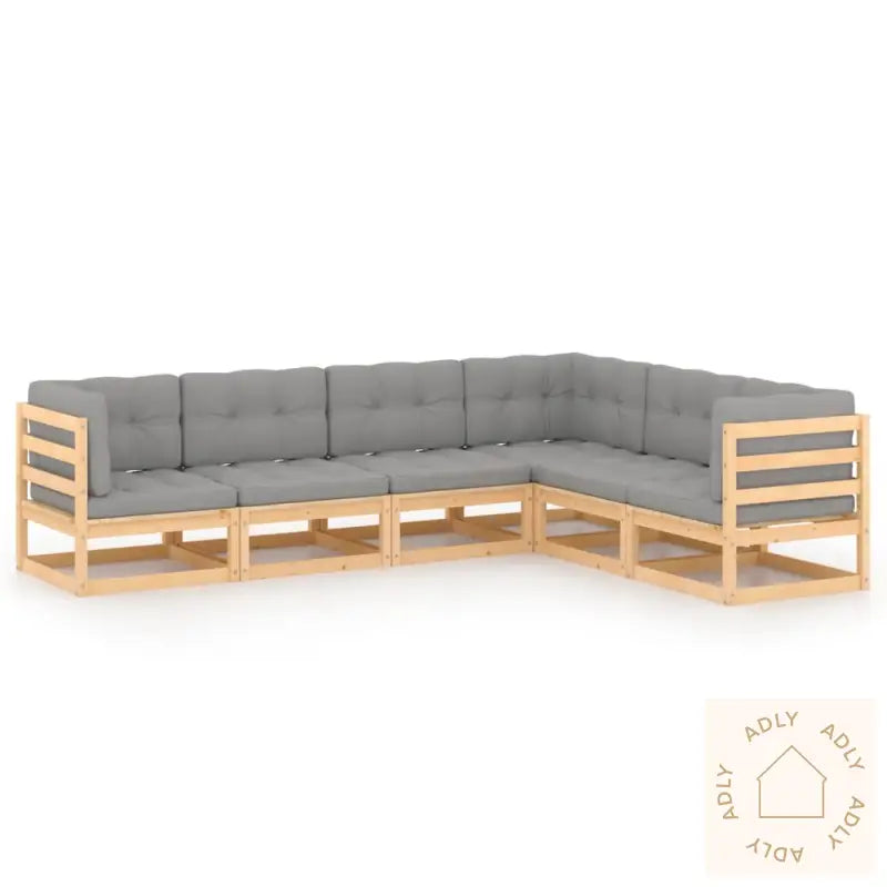 Hagesofagruppe Med Puter 6 Deler Heltre Furu