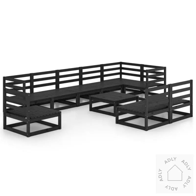 Hagesofagruppe 10 Deler Svart Heltre Furu