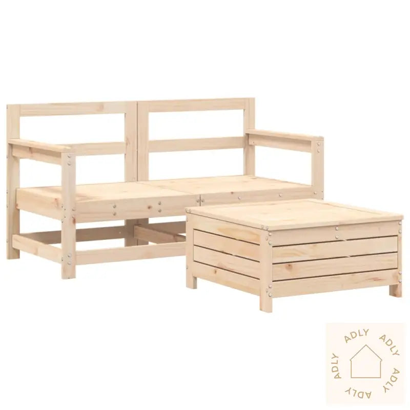 Hagesofasett 3 Deler Heltre Furu