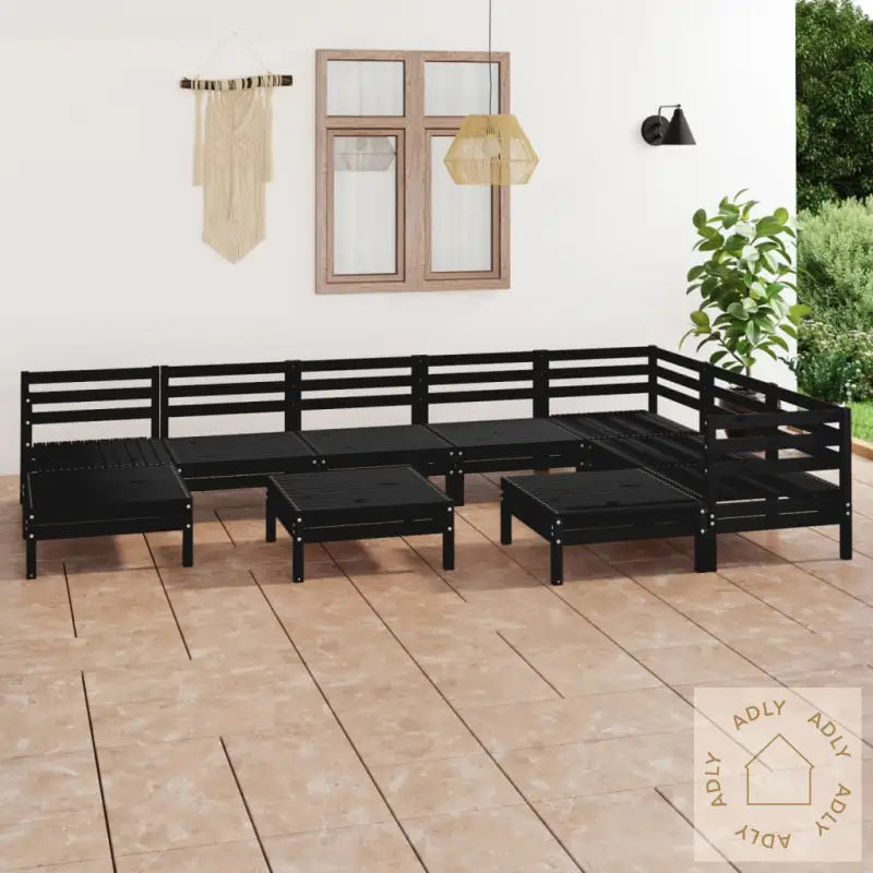 Hagesofagruppe 10 Deler Svart Heltre Furu