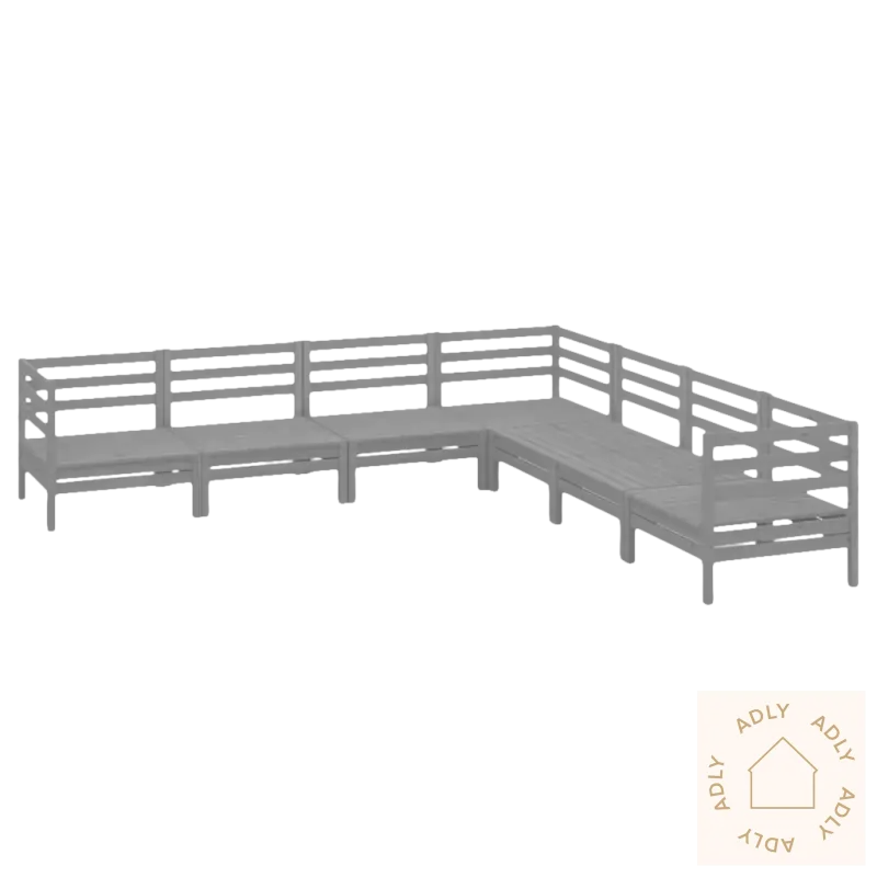 Gray heltre furu utendørs hagemøbler sofa for kos og sosiale stunder ute