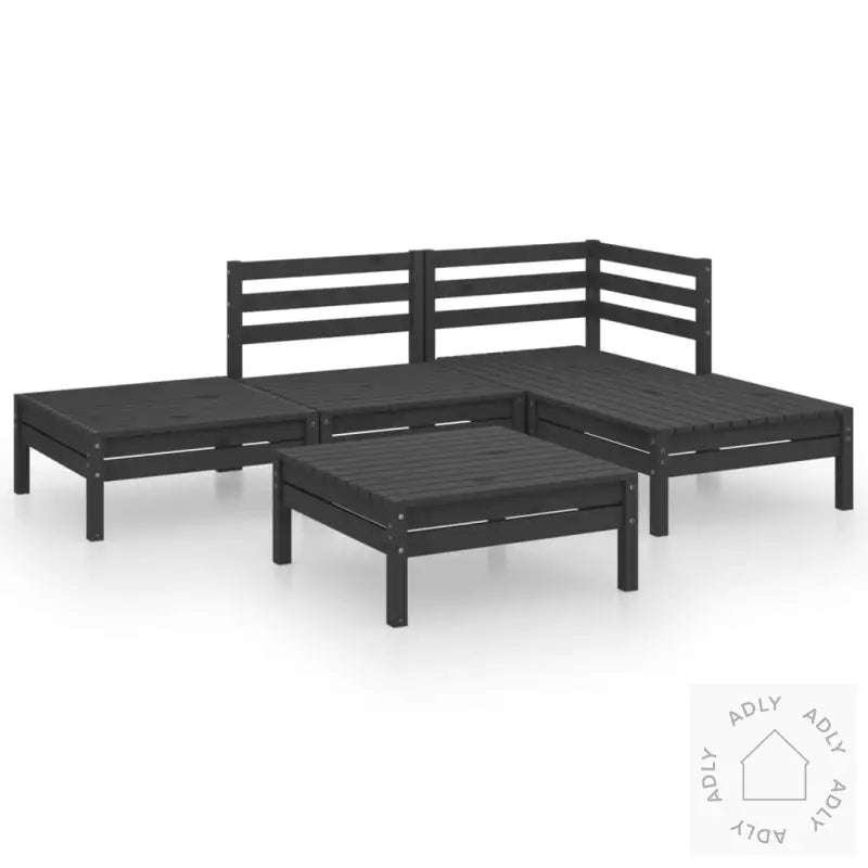 Hagesofagruppe 5 Deler Svart Heltre Furu