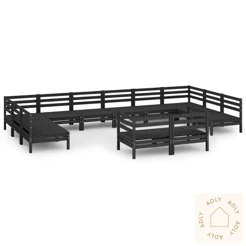 Hagesofagruppe 12 Deler Svart Heltre Furu