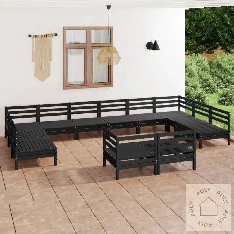 Hagesofagruppe 12 Deler Svart Heltre Furu