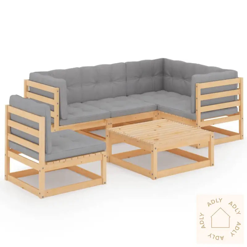 Hagesofagruppe Med Puter 6 Deler Heltre Furu