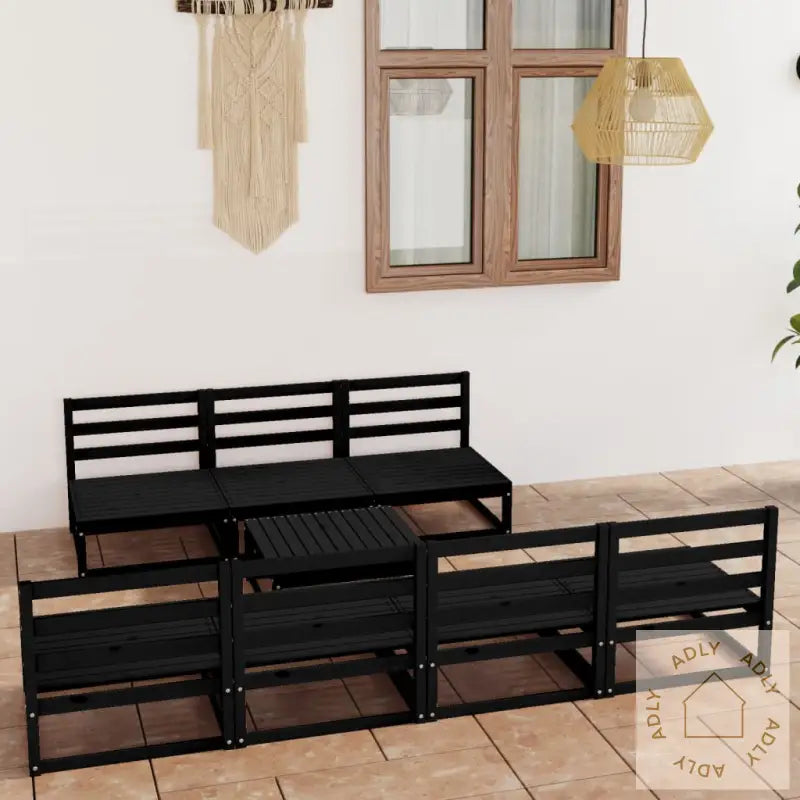 Hagesofagruppe 8 Deler Svart Heltre Furu