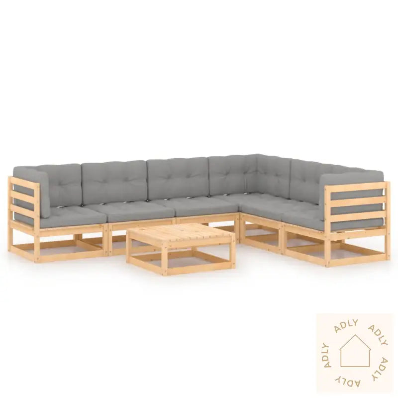 Hagesofagruppe Med Puter 7 Deler Heltre Furu