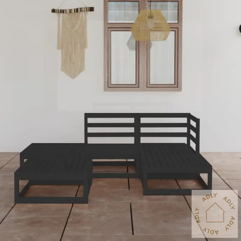 Hagesofagruppe 5 Deler Svart Heltre Furu
