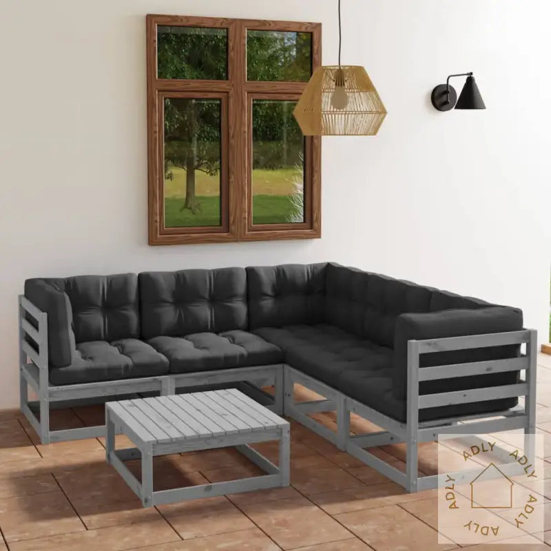 Hagesofagruppe Med Puter 6 Deler Heltre Furu
