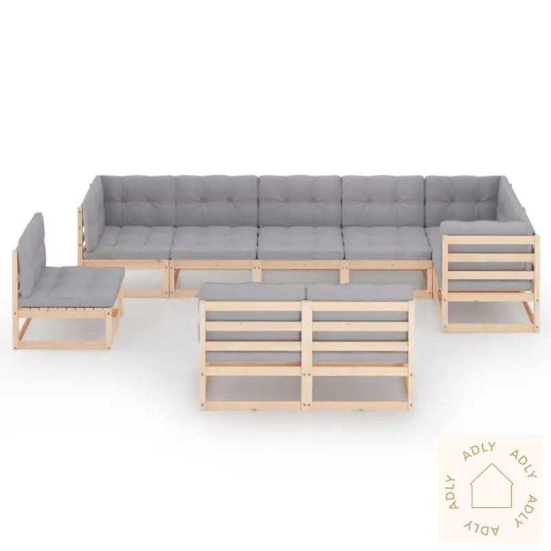 Hagesofagruppe Med Puter 9 Deler Heltre Furu
