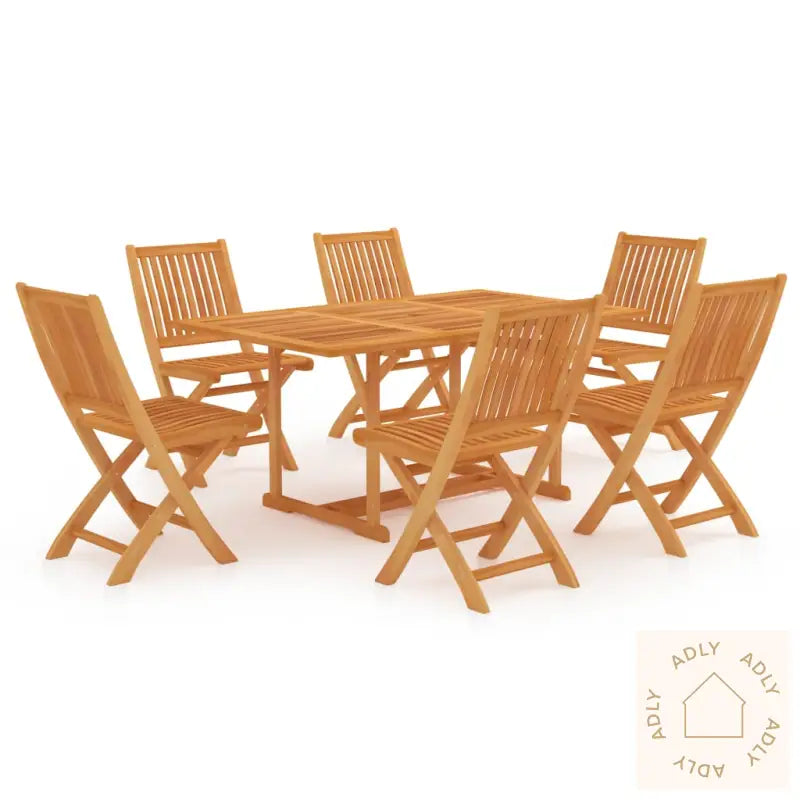 Utendørs Spisestue 7 Deler Heltre Teak