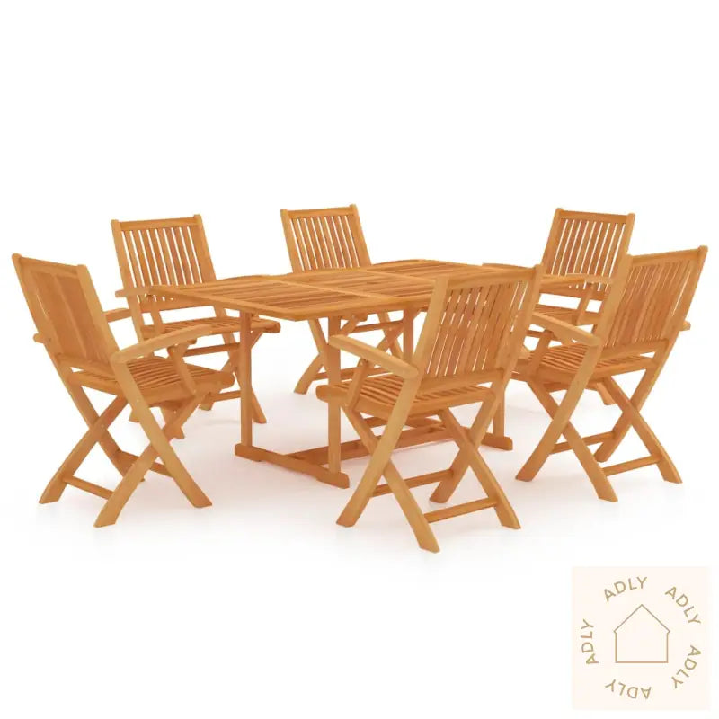 Utendørs Spisestue 7 Deler Heltre Teak