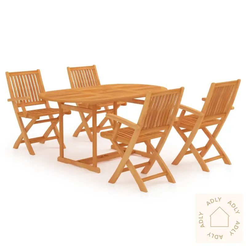 Utendørs Spisestue 5 Deler Heltre Teak