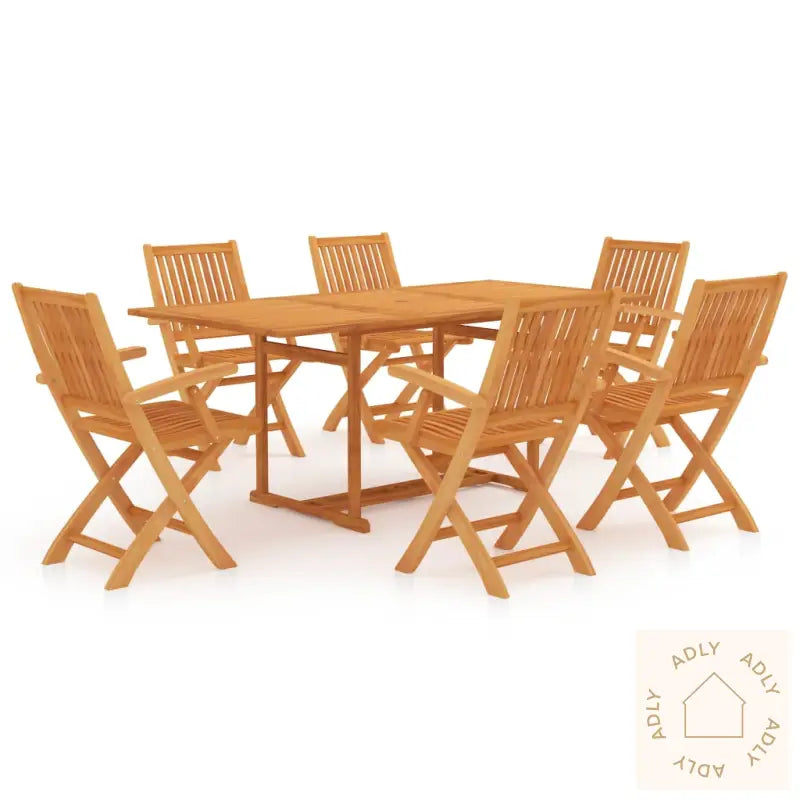 Utendørs Spisestue 7 Deler Heltre Teak