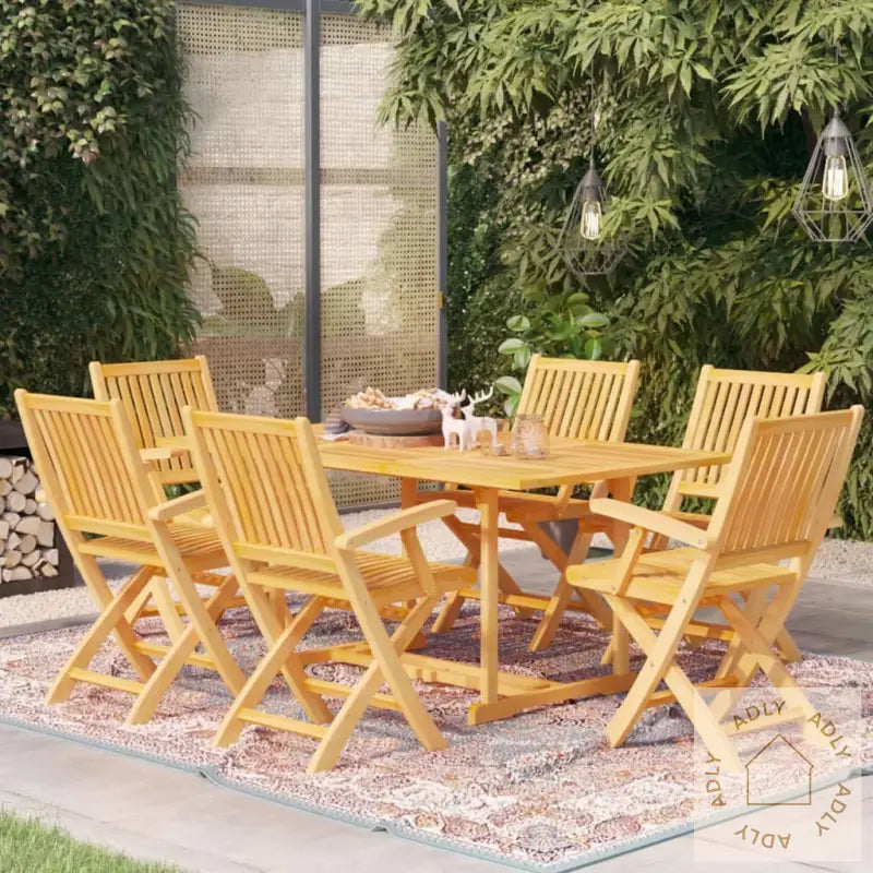Utendørs Spisestue 7 Deler Heltre Teak