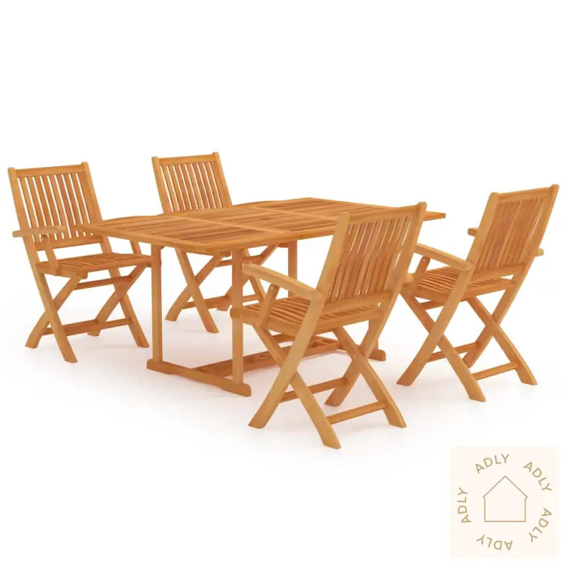 Utendørs Spisestue 5 Deler Heltre Teak
