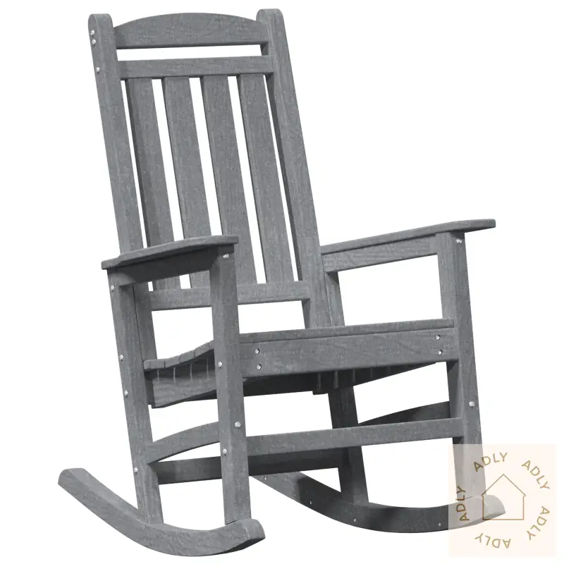 Hagemøbel Gyngestoler 2 Stk Lysegrå 70X92X107.5 Cm Hdpe