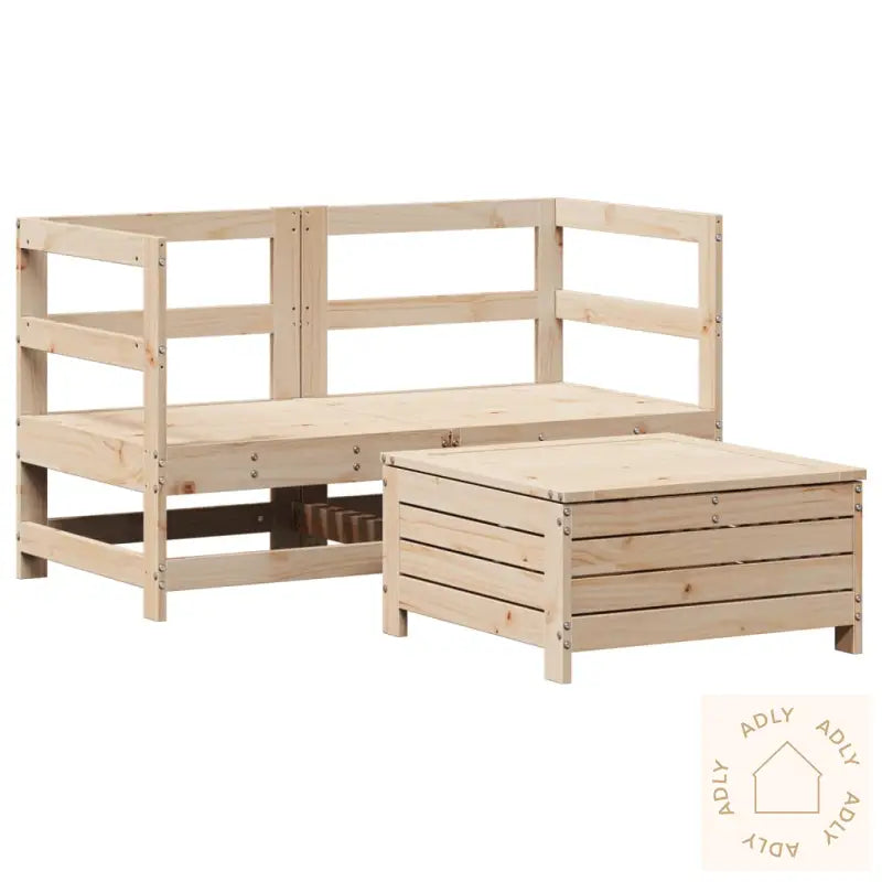 Hagesofasett 3 Deler Heltre Furu