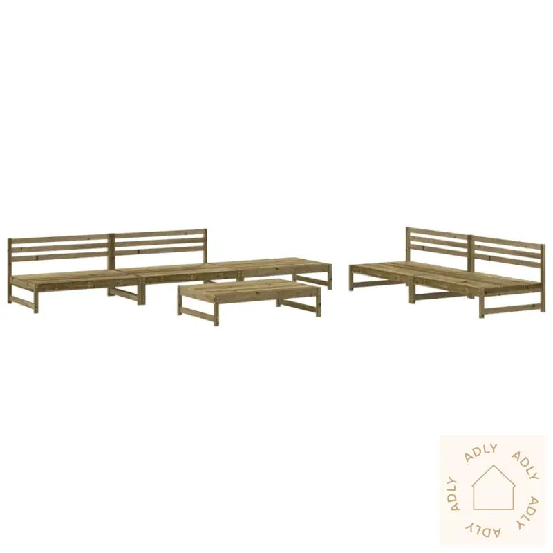 Hagesofagruppe 6 Deler Impregnert Furu