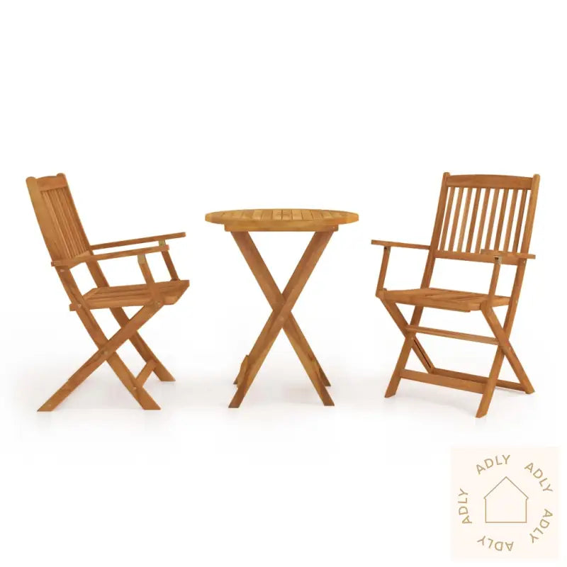 Sammenleggbart Bistrosett 3 Deler Heltre Akasie