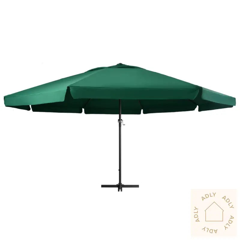 Hageparasoll Med Aluminiumsstang 600 Cm Grønn