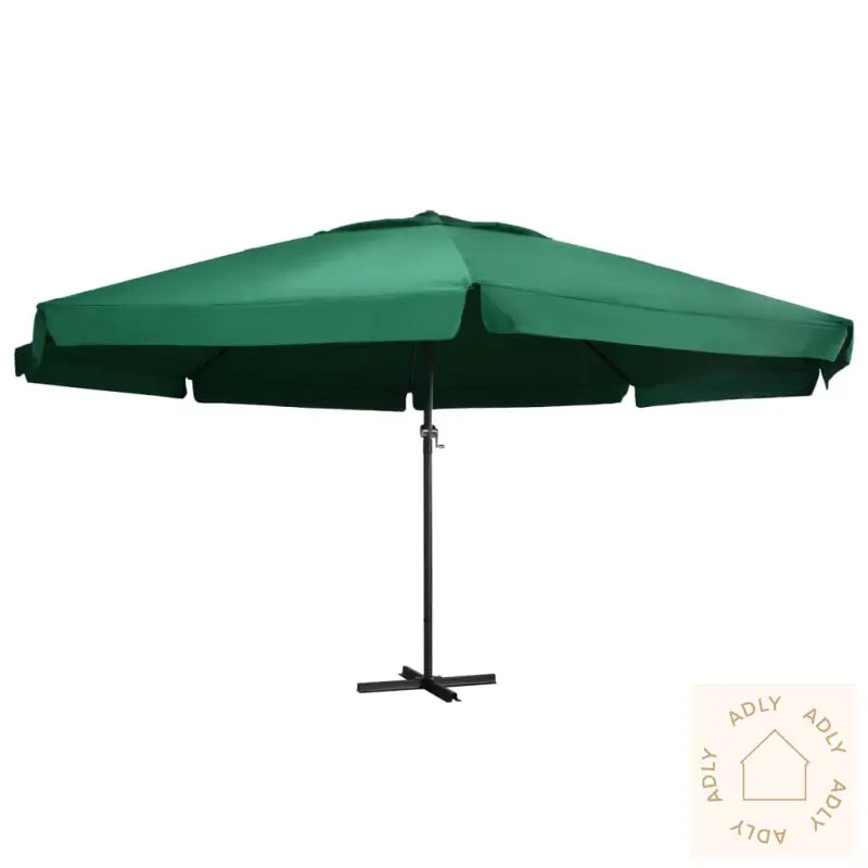 Hageparasoll Med Aluminiumsstang 600 Cm Grønn
