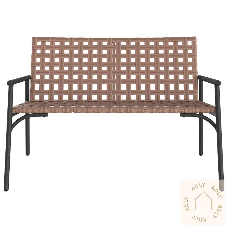Hagebenk Svart 113X79X75 Cm Poly Rattan