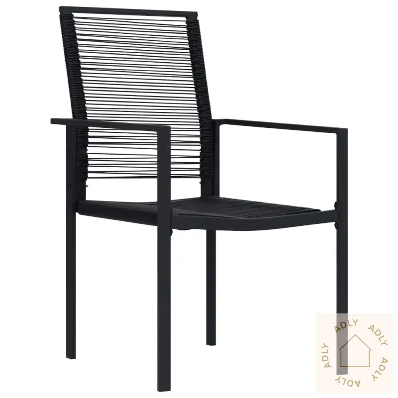 Hagestoler 2 Stk Pvc Rotting Svart