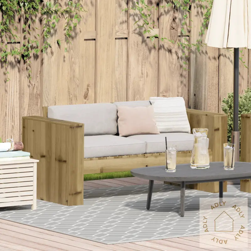 Utesofa 2-Seter 134X60X62 Cm Behandlet Furu