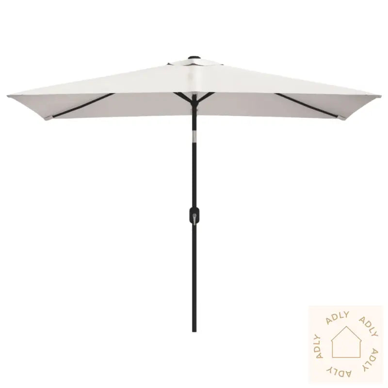 Parasoll 200 X 300 Cm Sandhvit Rektangulær
