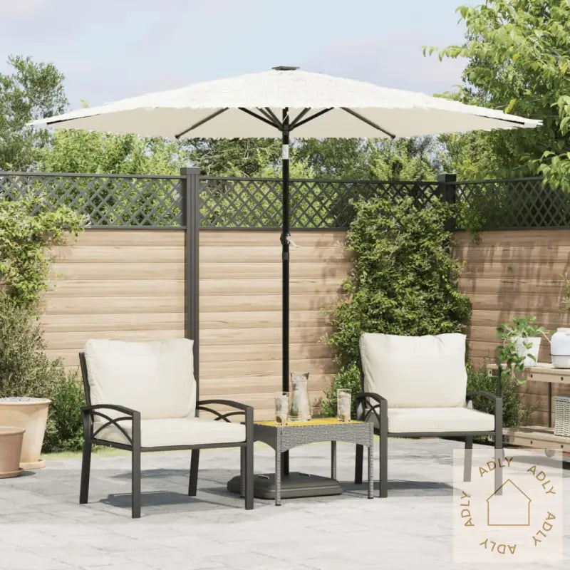 Hageparasoll Med Stålstang Hvit 268X268X226 Cm