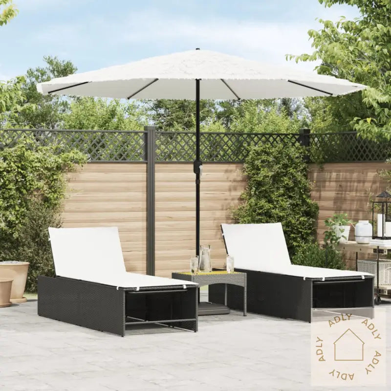 Hageparasoll Med Stålstang Hvit 324X324X247 Cm