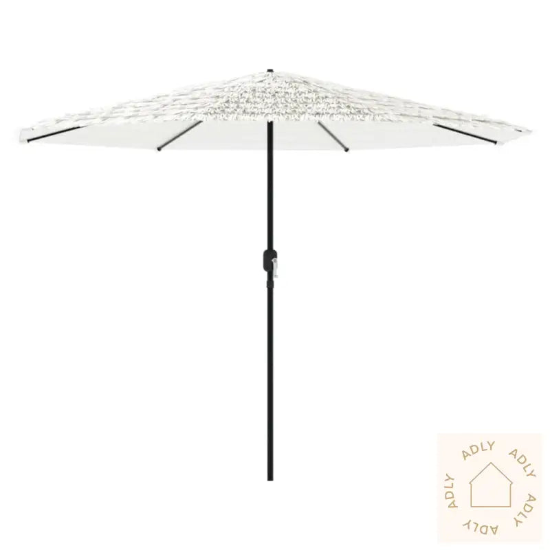 Hageparasoll Med Stålstang Hvit 324X324X247 Cm