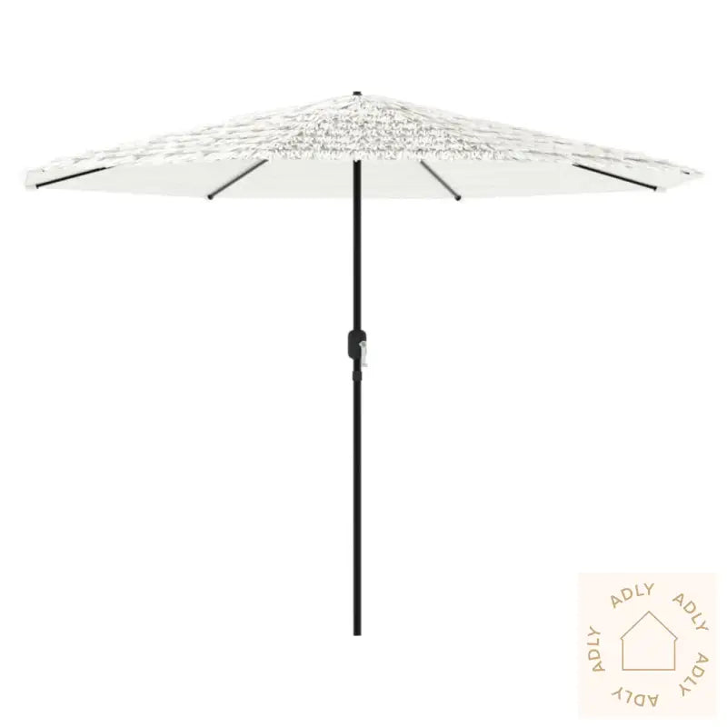 Hageparasoll Med Stålstang Hvit 388X388X248 Cm